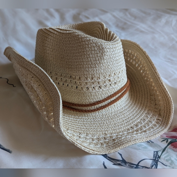 Accessories - Cream Crochet Cowboy Hat